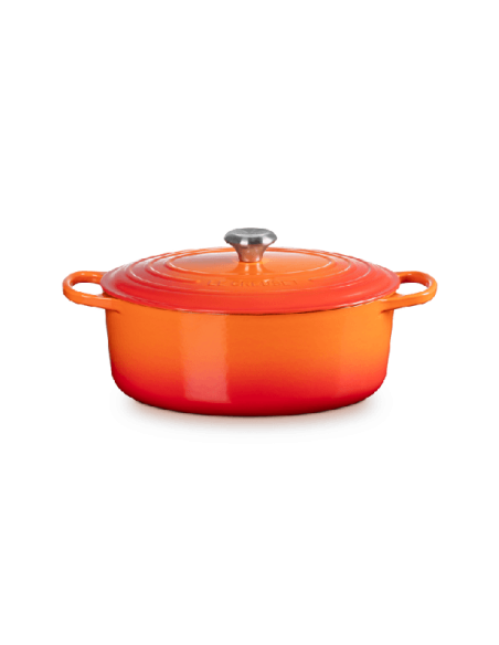 Cocotte Ovale En Fonte Emaillée 31cm Volcanique