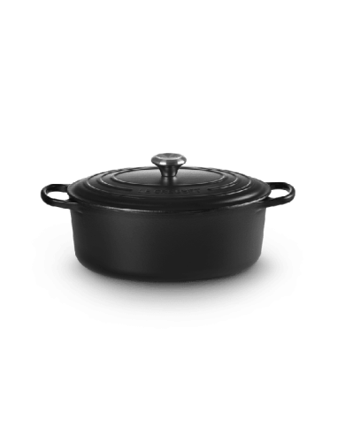 Cocotte Ovale En Fonte Émaillée Avec Intérieur Noir 31cm Noir