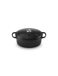 Cocotte Ovale En Fonte Émaillée avec Intérieur Noir 29cm Noir 2