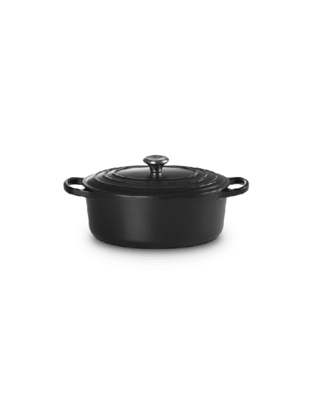 Cocotte Ovale En Fonte Émaillée avec Intérieur Noir 29cm Noir
