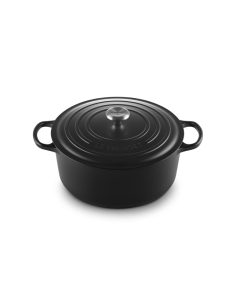 Cocotte Ronde Basse En Fonte Emaillée Avec Intérieur Noir 32cm Noir 2