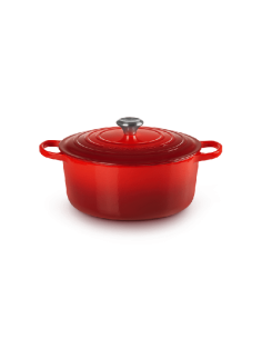 Cocotte Ronde En Fonte Emaillée Intérieur Noir 28cm Noir