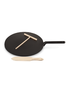 Grande Crêpière En Fonte Emaillée 32cm Noir 2