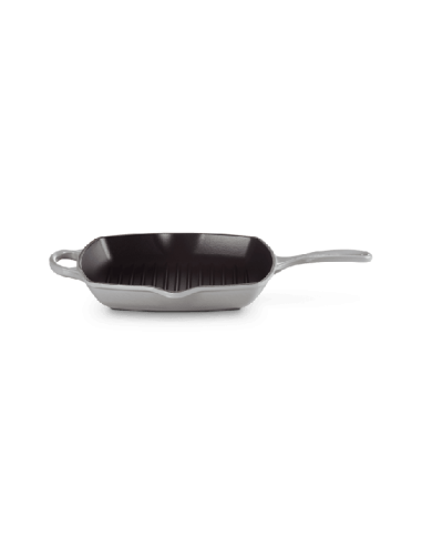 Skillet Carré En Fonte Emaillée 26cm Gris Clair