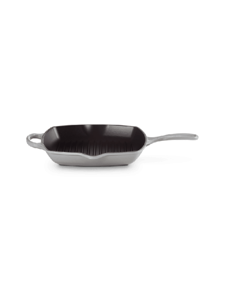 Skillet Carré En Fonte Emaillée 26cm Gris Clair