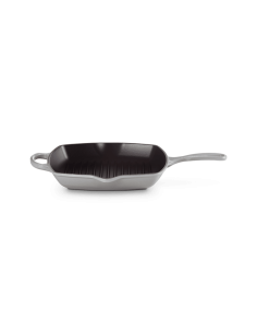Skillet Carré En Fonte Emaillée 26cm Gris Clair