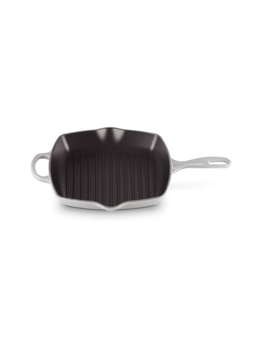Skillet Carré En Fonte Emaillée 26cm Gris Clair