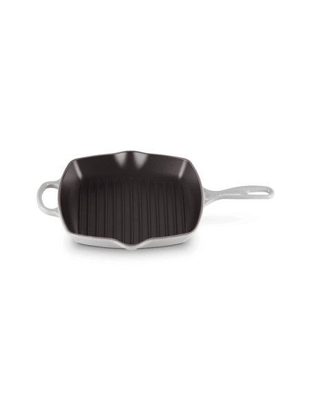 Skillet Carré En Fonte Emaillée 26cm Gris Clair