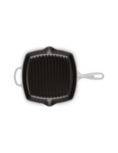 Skillet Carré En Fonte Emaillée 26cm Gris Clair