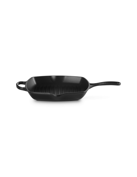 Skillet Carré En Fonte Emaillée 26cm Noir