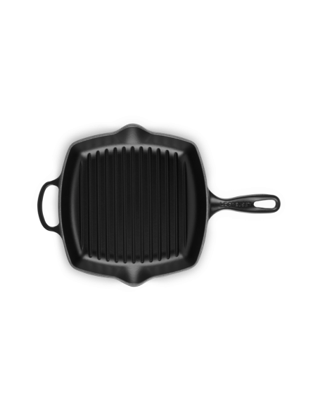 Skillet Carré En Fonte Emaillée 26cm Noir