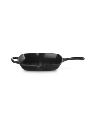 Skillet Carré En Fonte Emaillée 26cm Noir