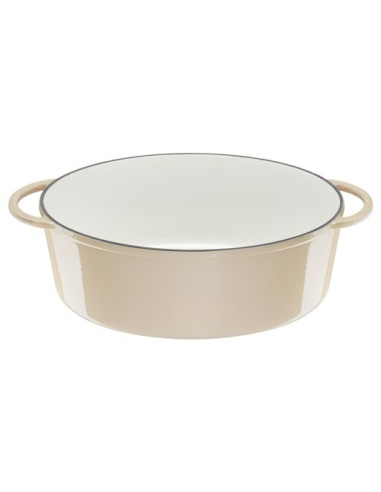 Faitout 34x26cm Fonte Lov Beige