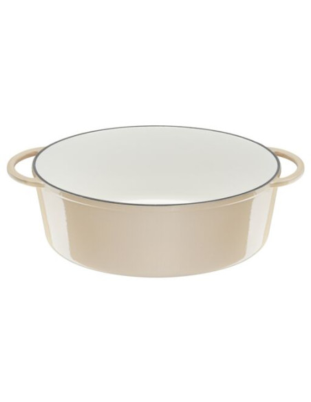 Faitout 34x26cm Fonte Lov Beige