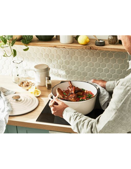 Faitout 29cm Fonte Lov Beige