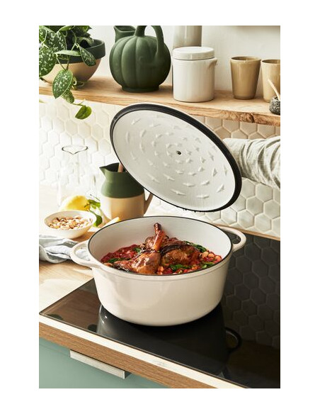 Faitout 29cm Fonte Lov Beige