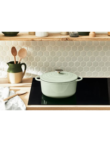 Faitout 25cm Fonte Lov Vert Lichen