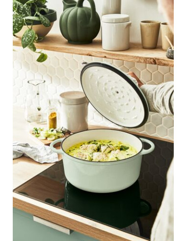 Faitout 25cm Fonte Lov Vert Lichen