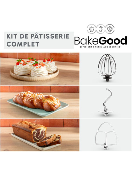 Robot Pétrin MasterChef 1100W Bake Partner Gris