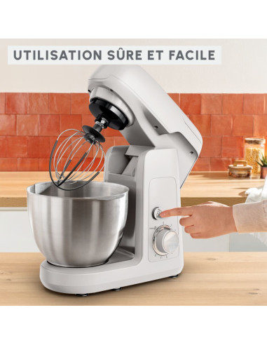 Robot Pétrin MasterChef 1100W Bake Partner Gris