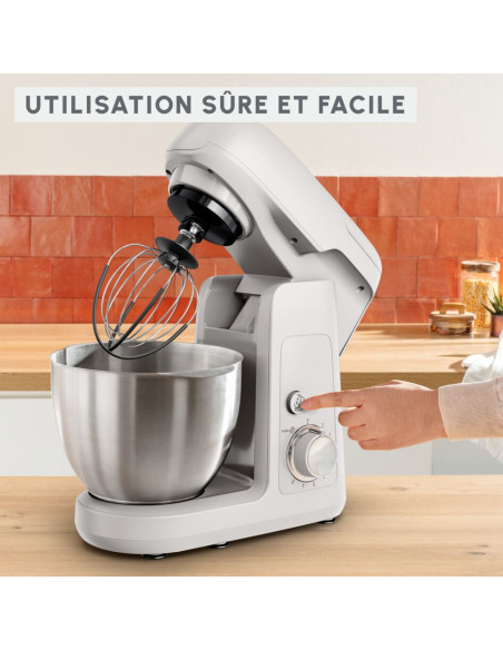 Robot Pétrin MasterChef 1100W Bake Partner Gris