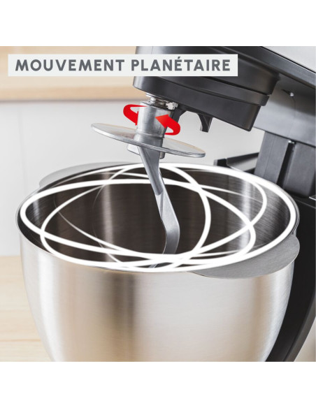 Robot Pétrin MasterChef 1100W Bake Partner Gris