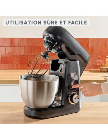 Robot Pétrin MasterChef 1100W Bake Partner Noir