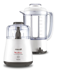 Moulinette Multifonction 1000W avec Bol 1.5L Blanc