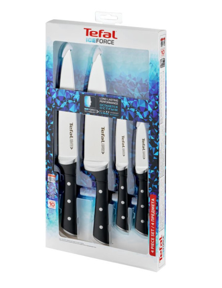 Set de 4 Couteaux Tefal Ice Force – Acier Inoxydable Haute Résistance