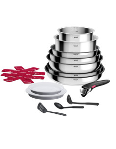 Batterie de cuisine Tefal Ingenio Cook Eat Inox 15 pièces