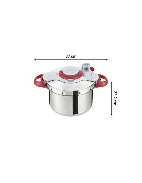 Cocotte Clipso Minute Easy 6L – Rouge & Blanc