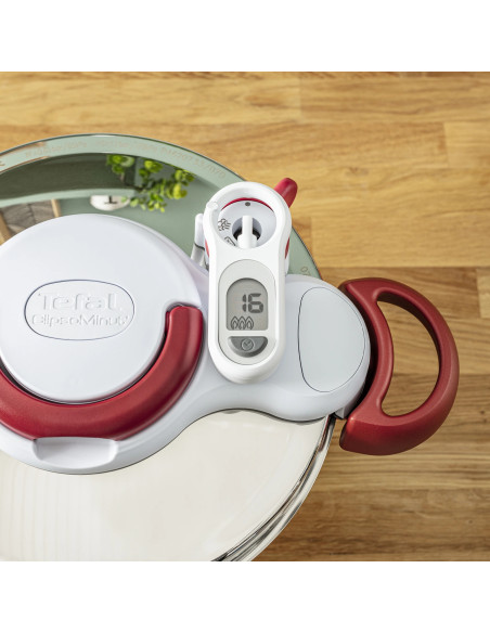 Cocotte Clipso Minute Easy 6L – Rouge & Blanc