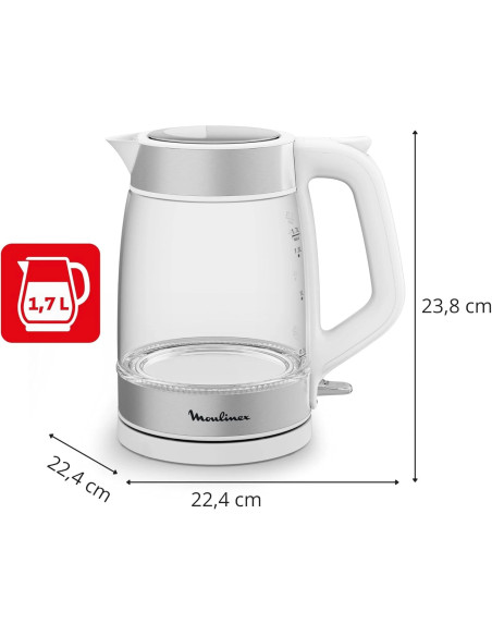 BOUILLOIRE ELECTRIQUE 1.7L + VERRE TRANSPARENT BOUILLOIRE ELECTRIQUE 1.7L + VERRE TRANSPARENT