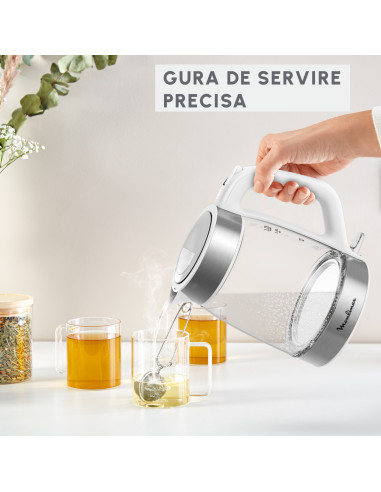 BOUILLOIRE ELECTRIQUE 1.7L + VERRE TRANSPARENT