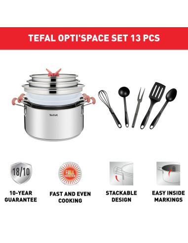 Batterie de Cuisine Tefal 13 Pièces