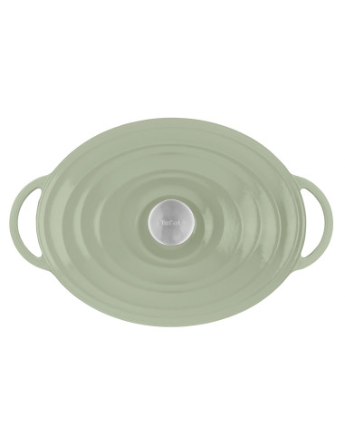 Faitout Ovale 34X26cm Fonte Lov - Vert