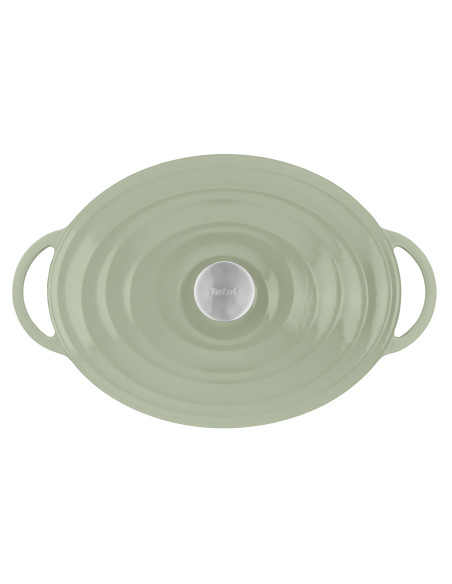 Faitout Ovale 34X26cm Fonte Lov - Vert