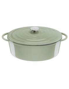 Faitout Ovale 34X26cm Fonte Lov - Vert