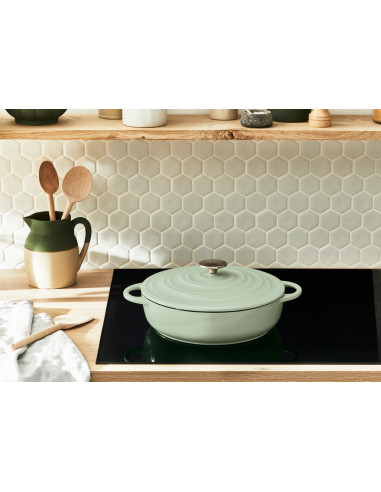 Faitout Peu Profond Fonte LOV Vert (28CM)