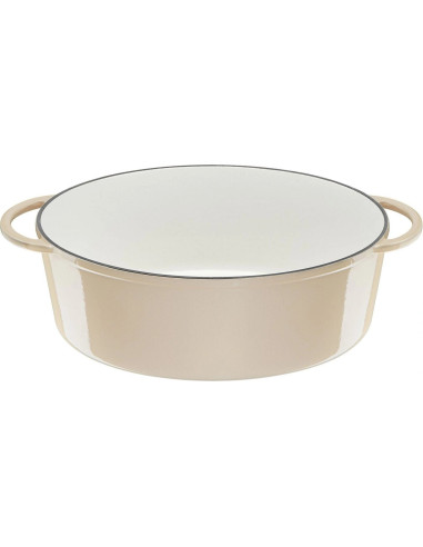 Faitout Cast Iron Lov Ovale 34*26cm  Beige