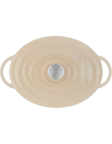 Faitout Cast Iron Lov Ovale 34*26cm  Beige