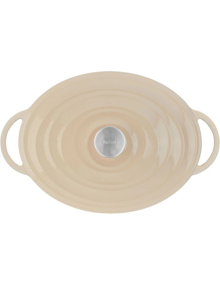 Faitout Cast Iron Lov Ovale 34*26cm  Beige