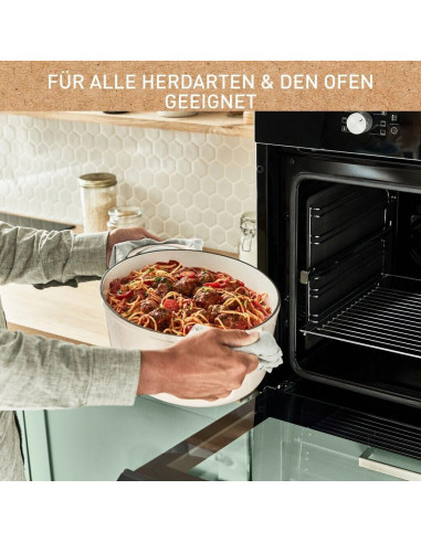 Faitout Cast Iron Lov Ovale 34*26cm  Beige