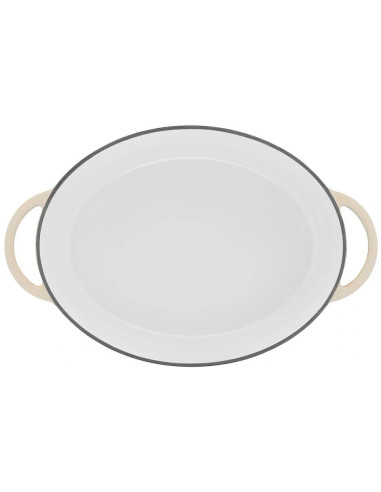 Faitout Cast Iron Lov Ovale 34*26cm  Beige