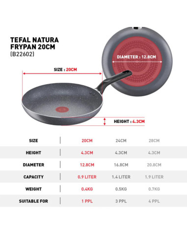 Cook Natural Poêle 20 cm