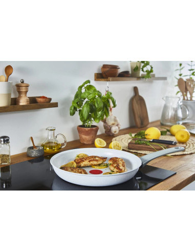 Natural Chef POELE Ceramique Blanc - 24CM