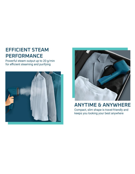 Défroisseur Vapeur à Main Rowenta Pure Pop Slim Bleu - 1300W