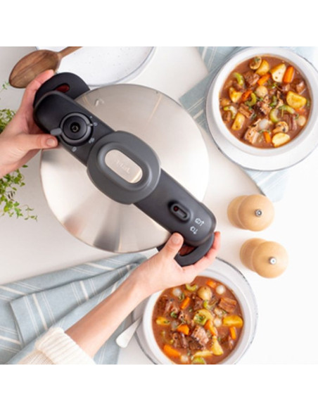 Cocotte Tefal Secure Compact - 8L Inox Cocotte Tefal Secure Compact - 8L Inox