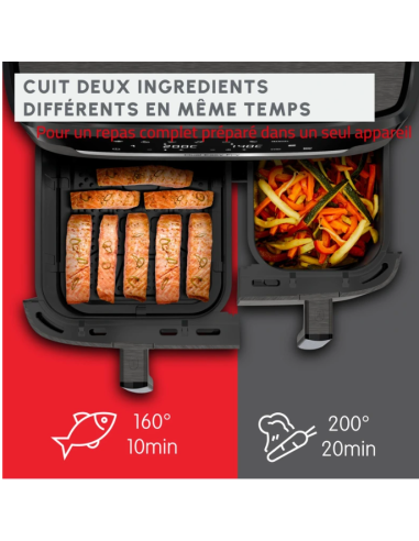 Friteuse sans huile MOULINEX Easy fry Dual XXL 11L