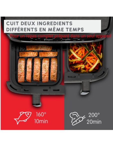 Friteuse sans huile MOULINEX Easy fry Dual XXL 11L Friteuse sans huile MOULINEX Easy fry Dual XXL 11L